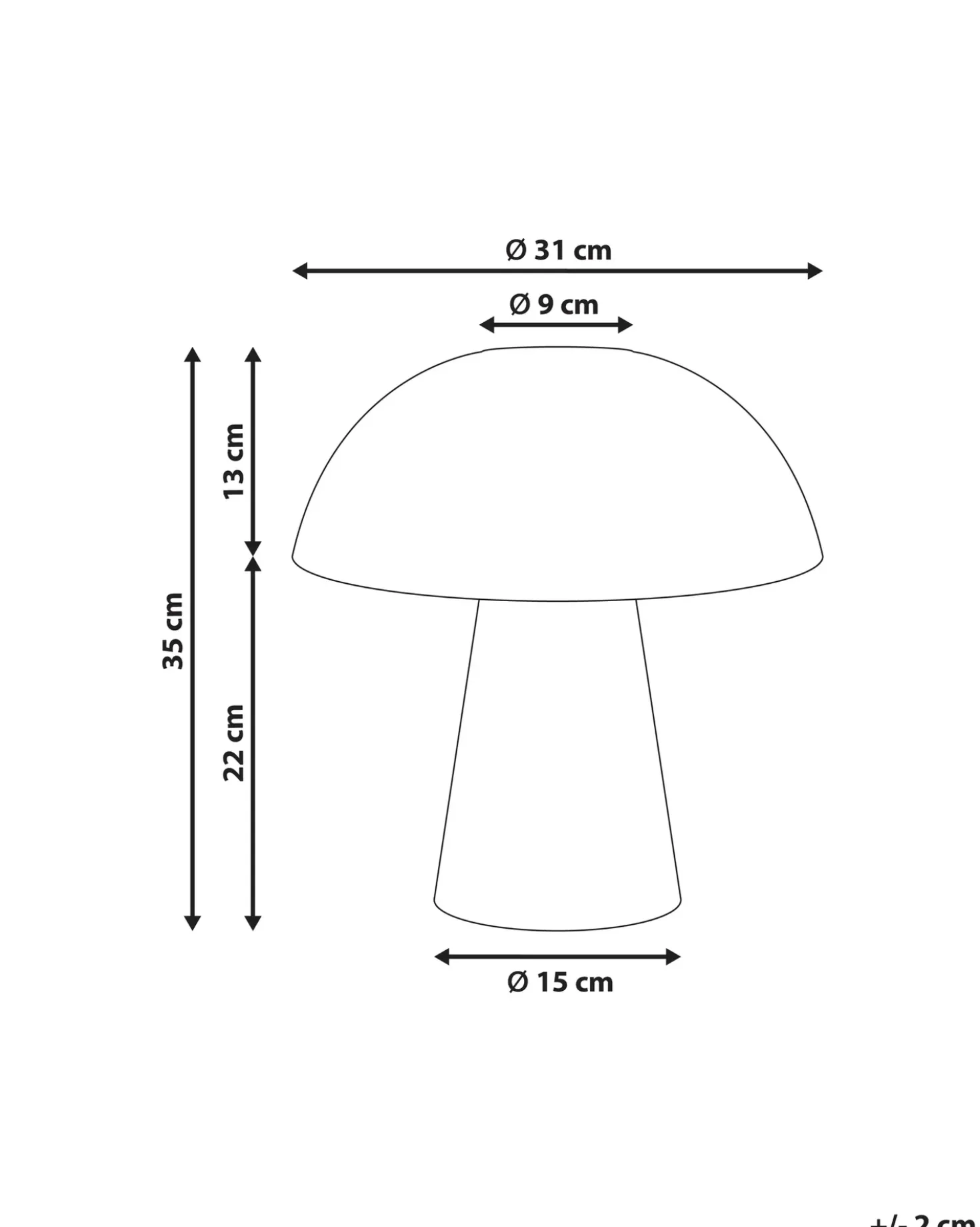 Lampada da tavolo Fungo ALERO Rattan Naturale