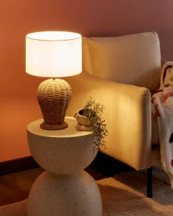Lampada da tavolo FURELOS Rattan Naturale