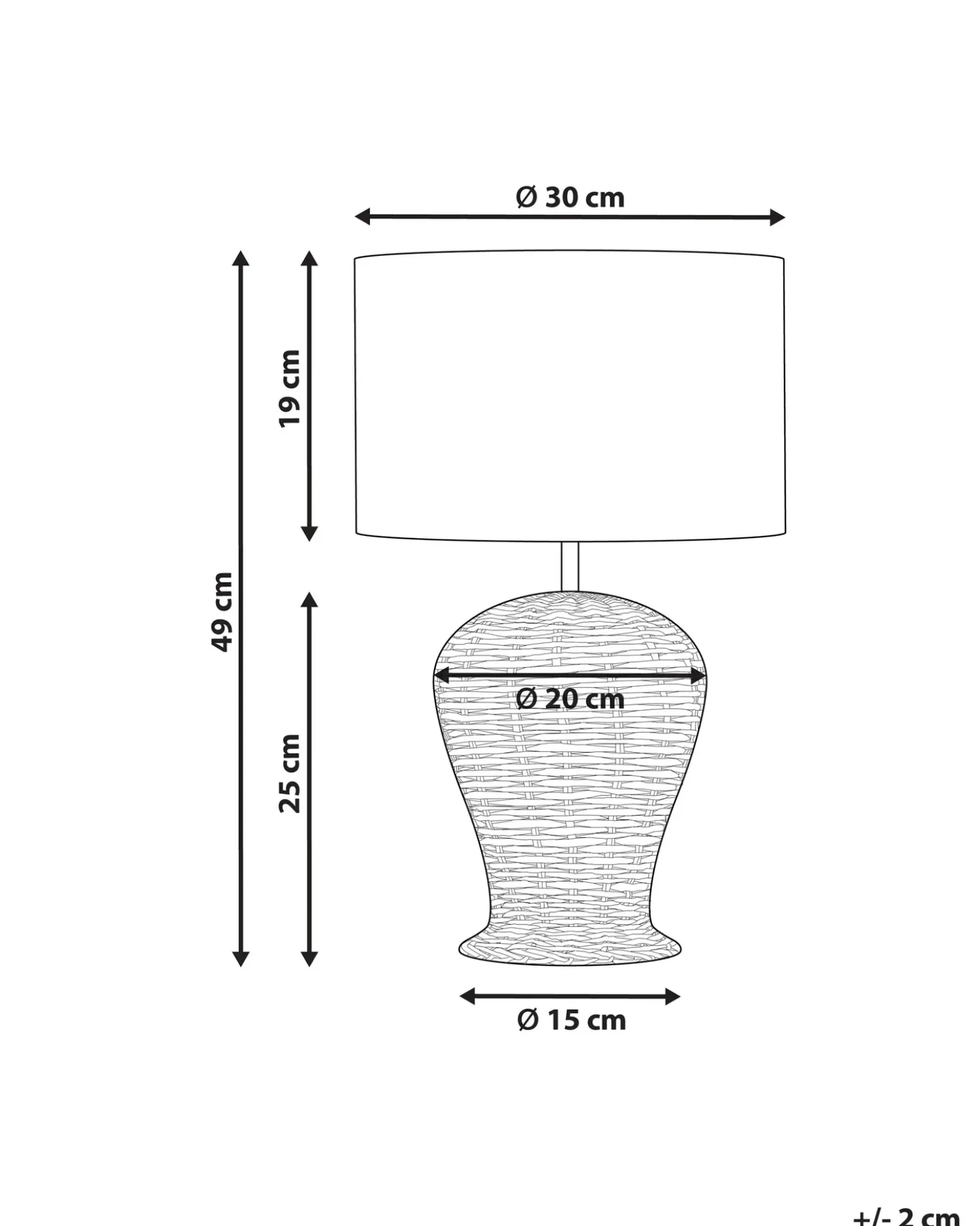 Lampada da tavolo FURELOS Rattan Naturale