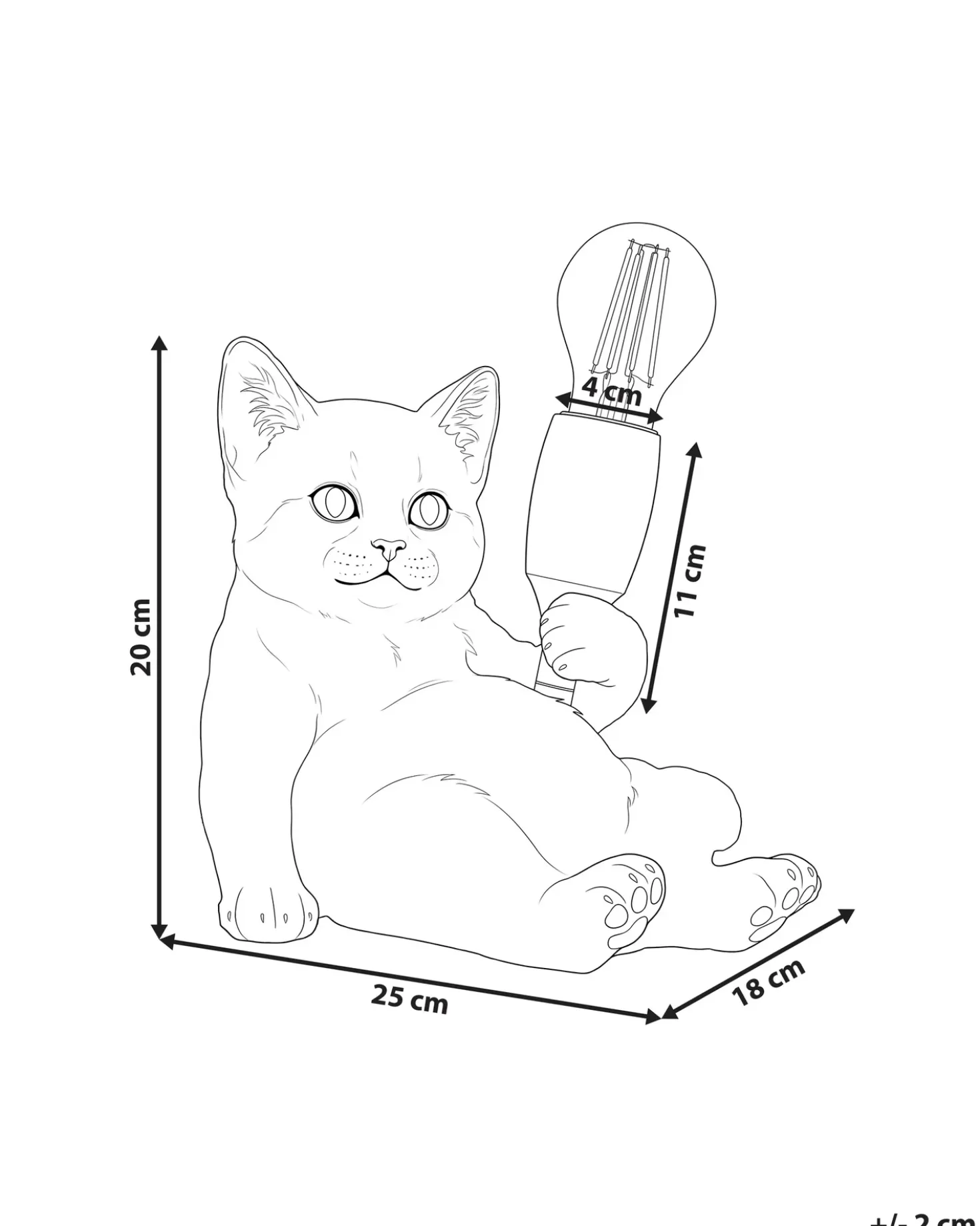 Lampada da tavolo Gatto ZIPPY Oro