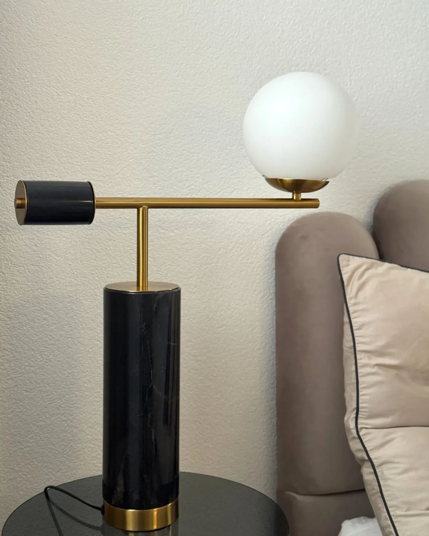 Lampada da tavolo HONDO Pietra Nero