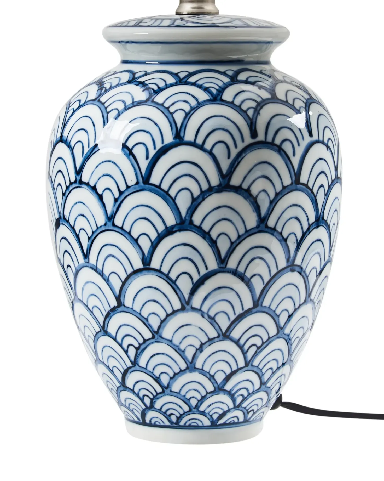 Lampada da tavolo JAUCA Porcellana Bianco/Blu