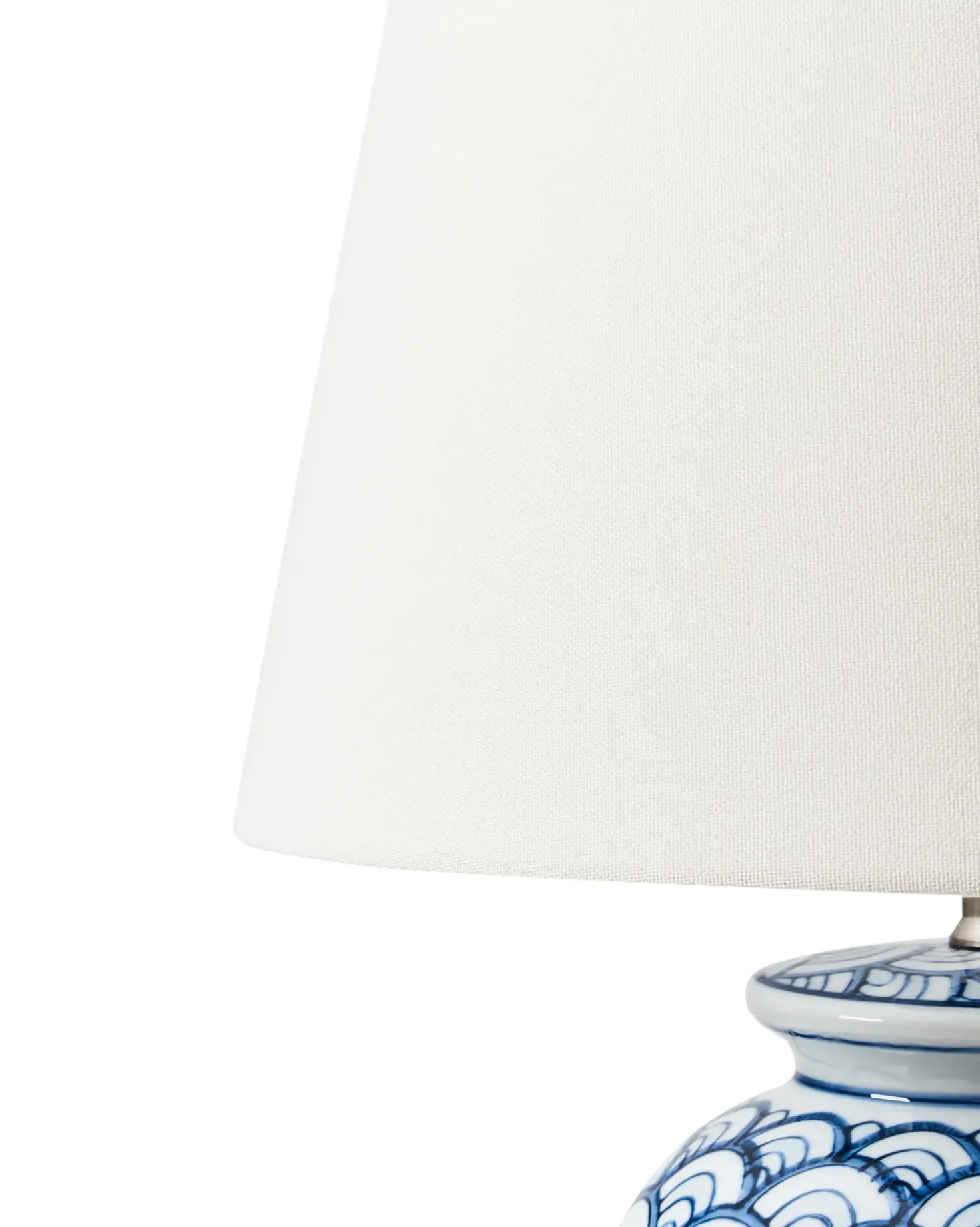 Lampada da tavolo JAUCA Porcellana Bianco/Blu