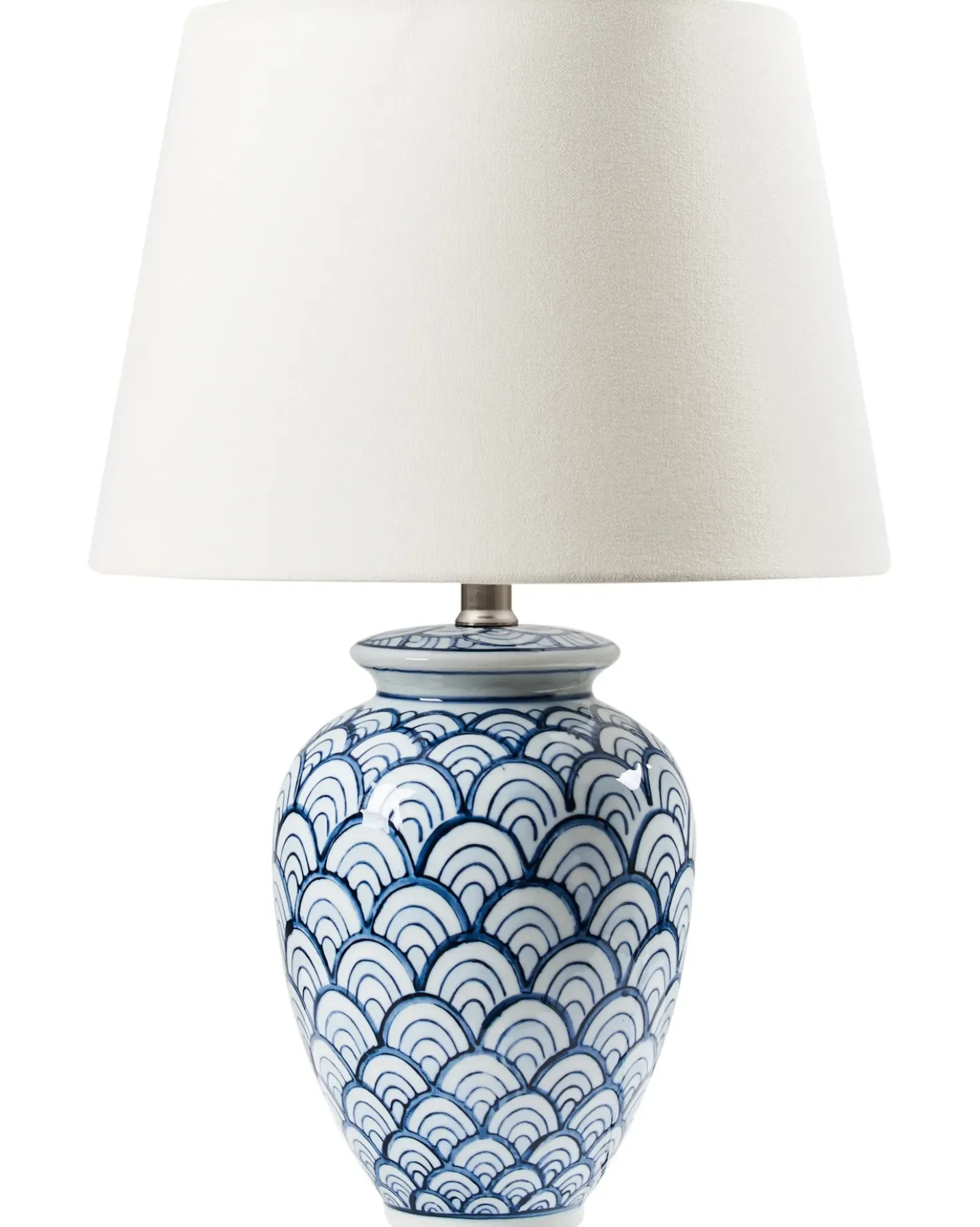 Lampada da tavolo JAUCA Porcellana Bianco/Blu