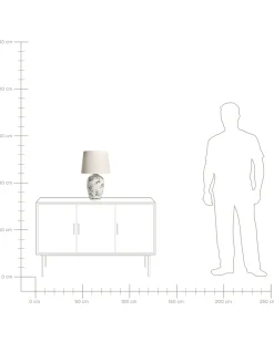 Lampada da tavolo JINNY Ceramica Bianco