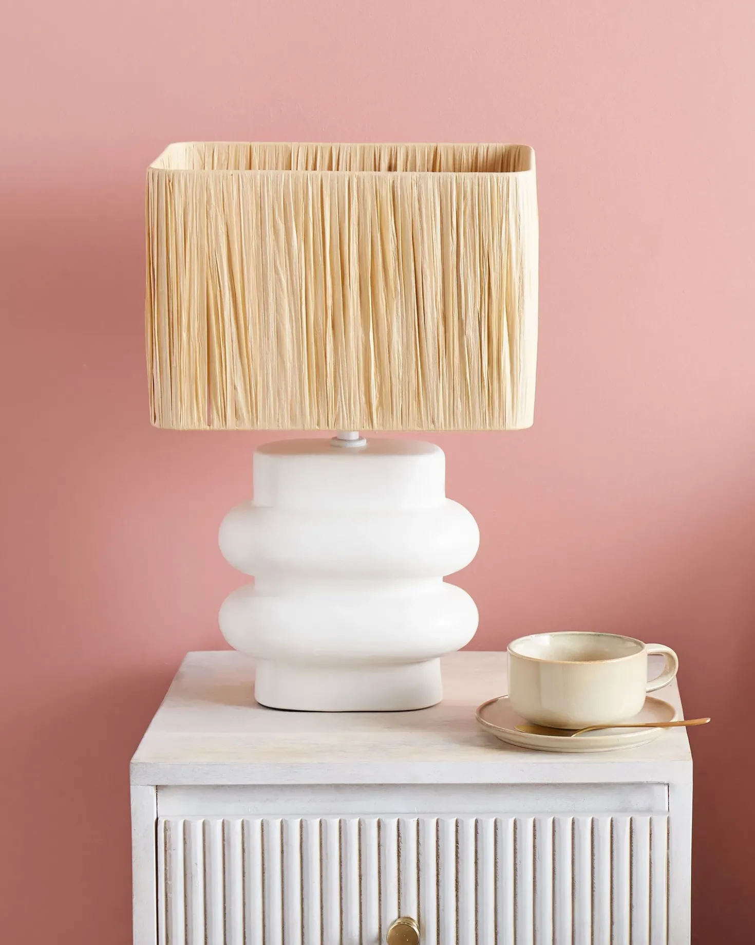 Lampada da tavolo JUDY Ceramica Bianco