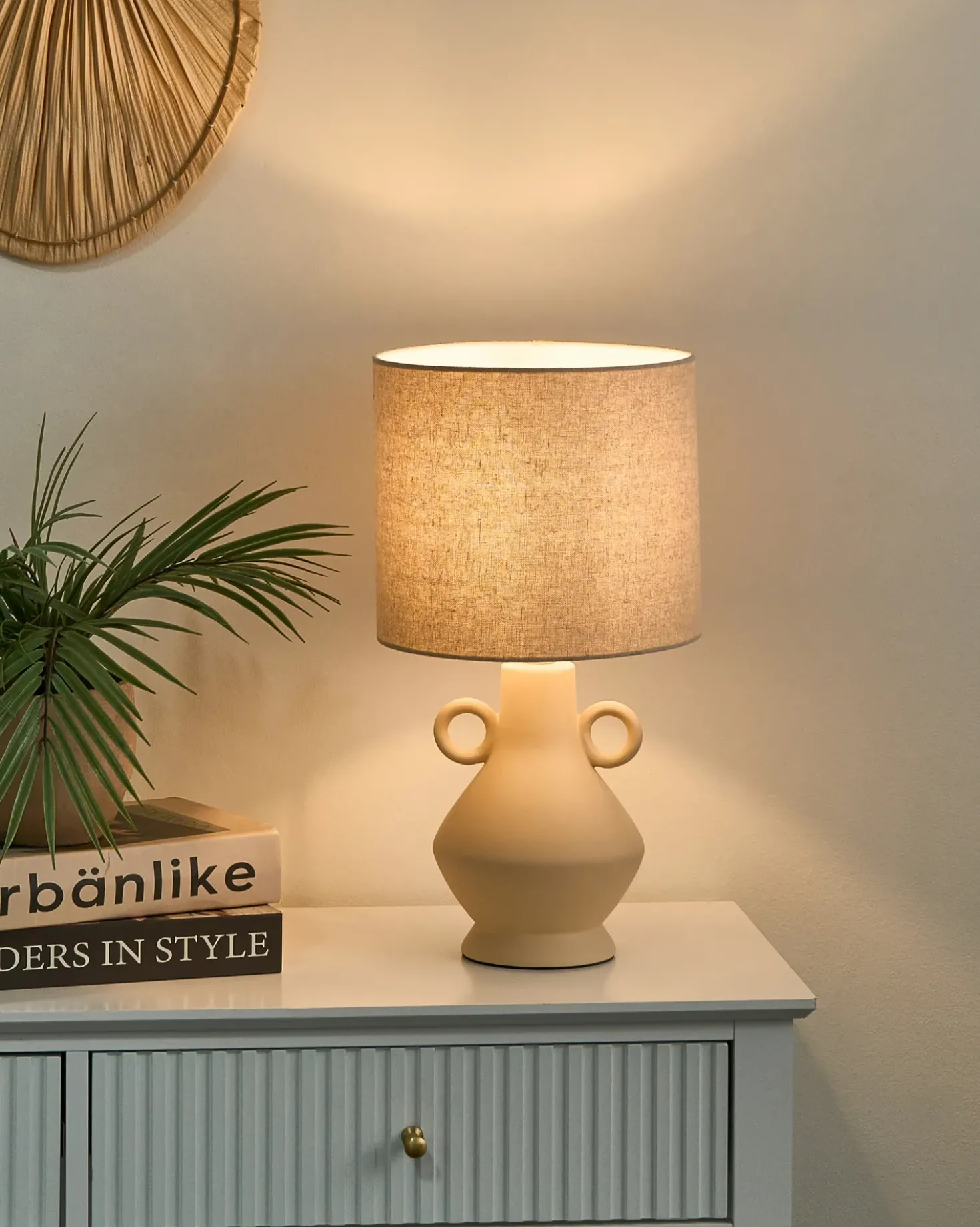 Lampada da tavolo KERULEN Ceramica Beige