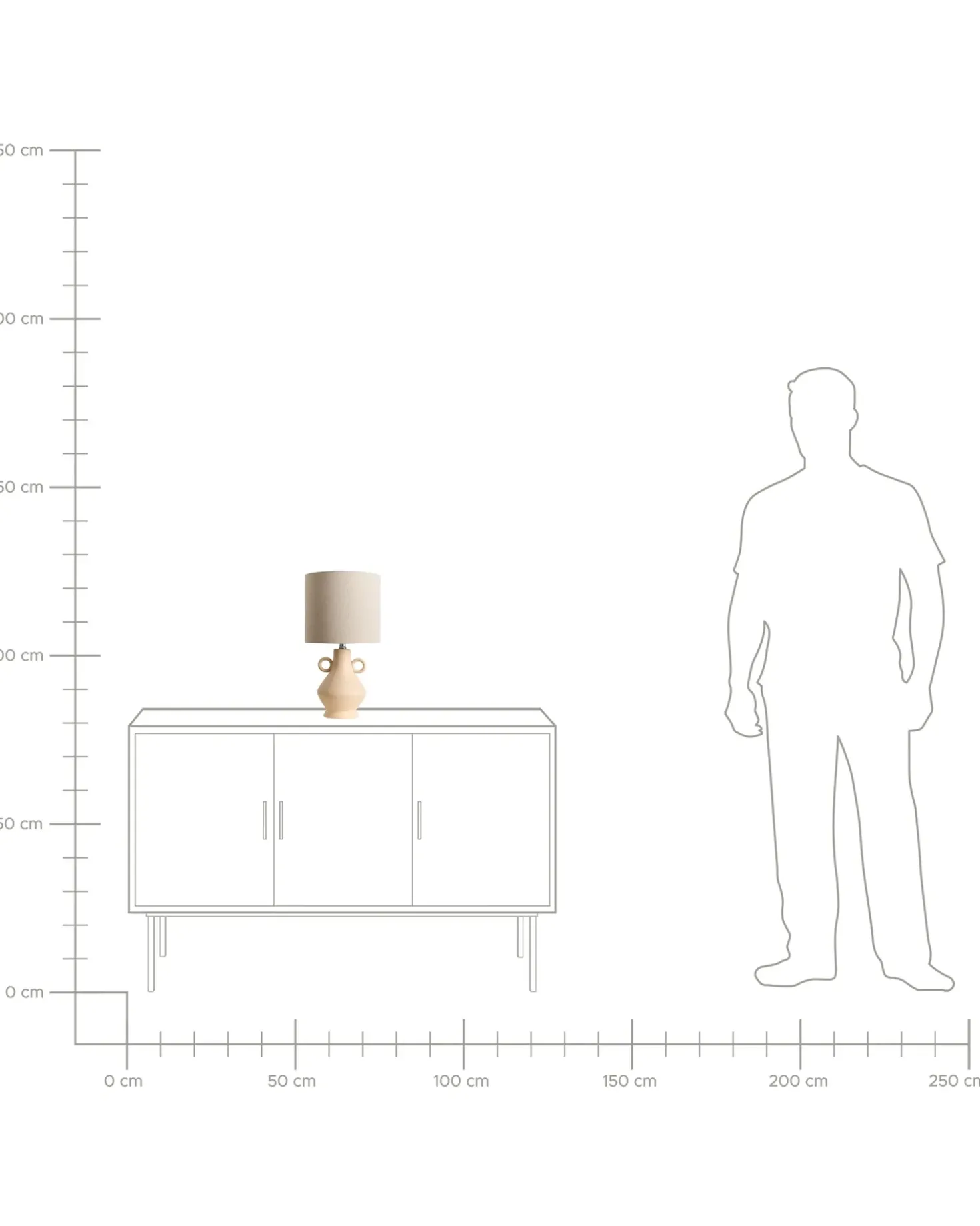 Lampada da tavolo KERULEN Ceramica Beige