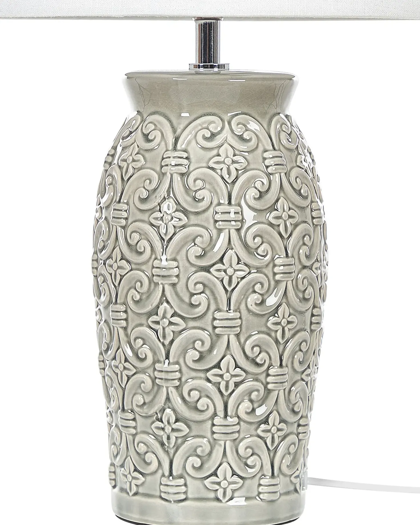 Lampada da tavolo KHOPER Ceramica Grigio