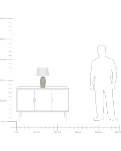Lampada da tavolo KHOPER Ceramica Grigio