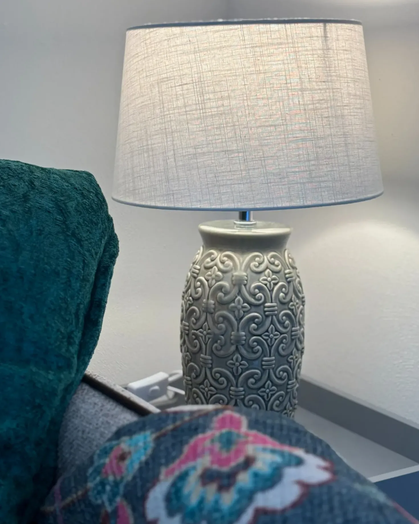 Lampada da tavolo KHOPER Ceramica Grigio