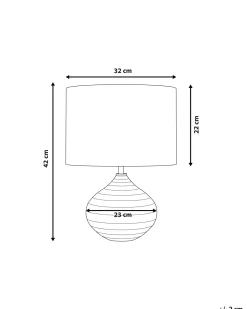 Lampada da tavolo KUBAN Ceramica Argento