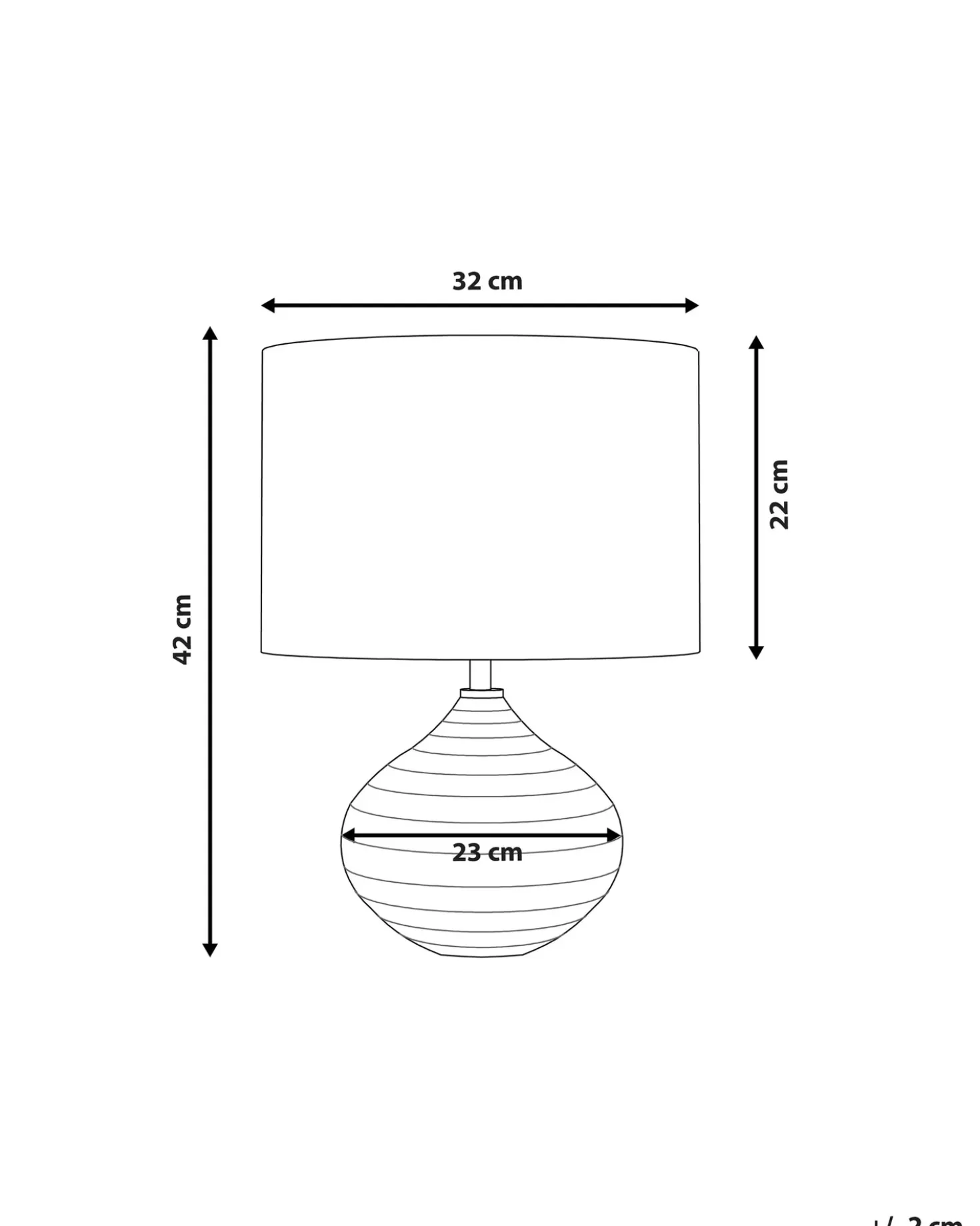 Lampada da tavolo KUBAN Ceramica Argento