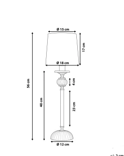 Lampada da tavolo KUBENA Metallo Nero