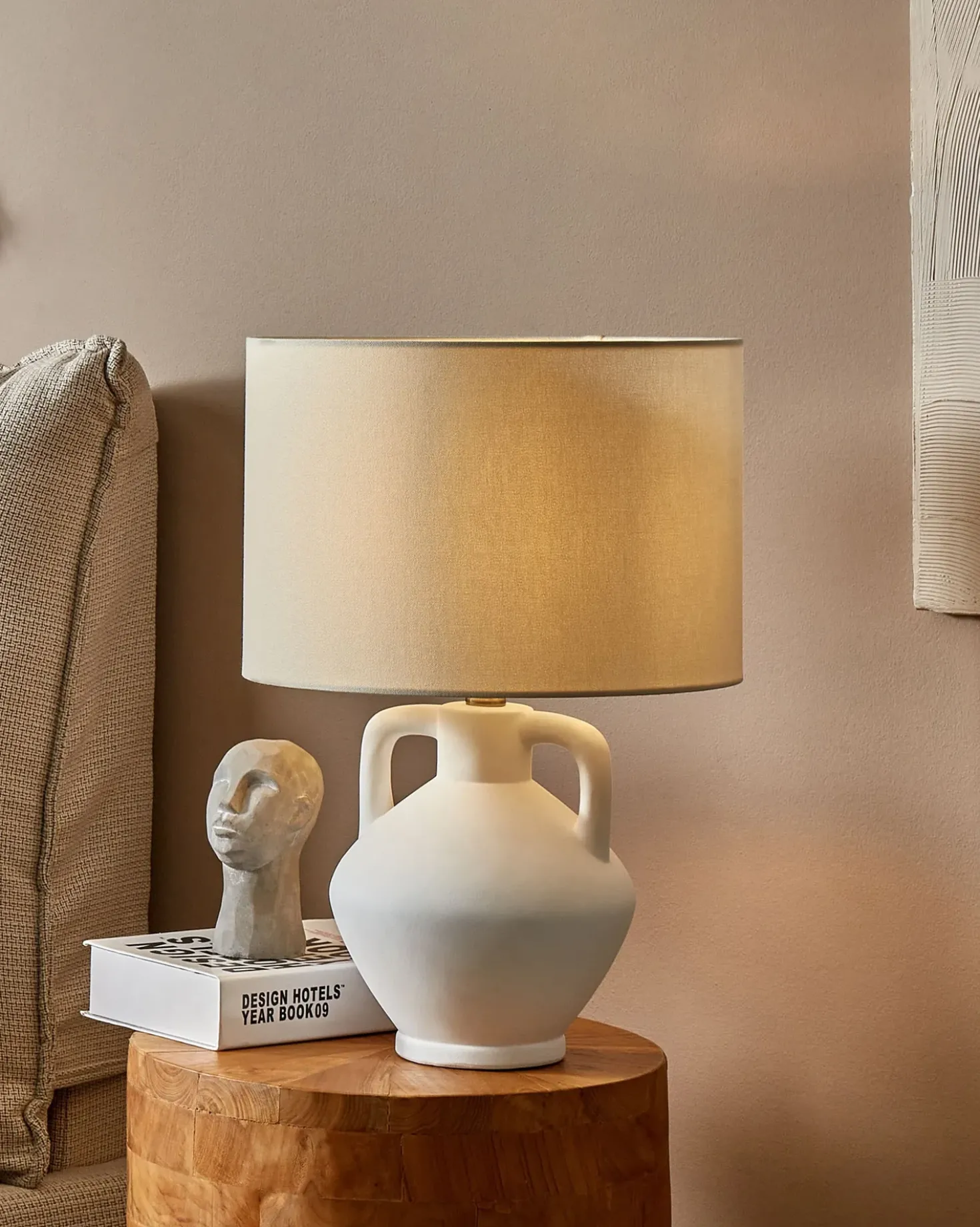 Lampada da tavolo LABRADA Ceramica Bianco