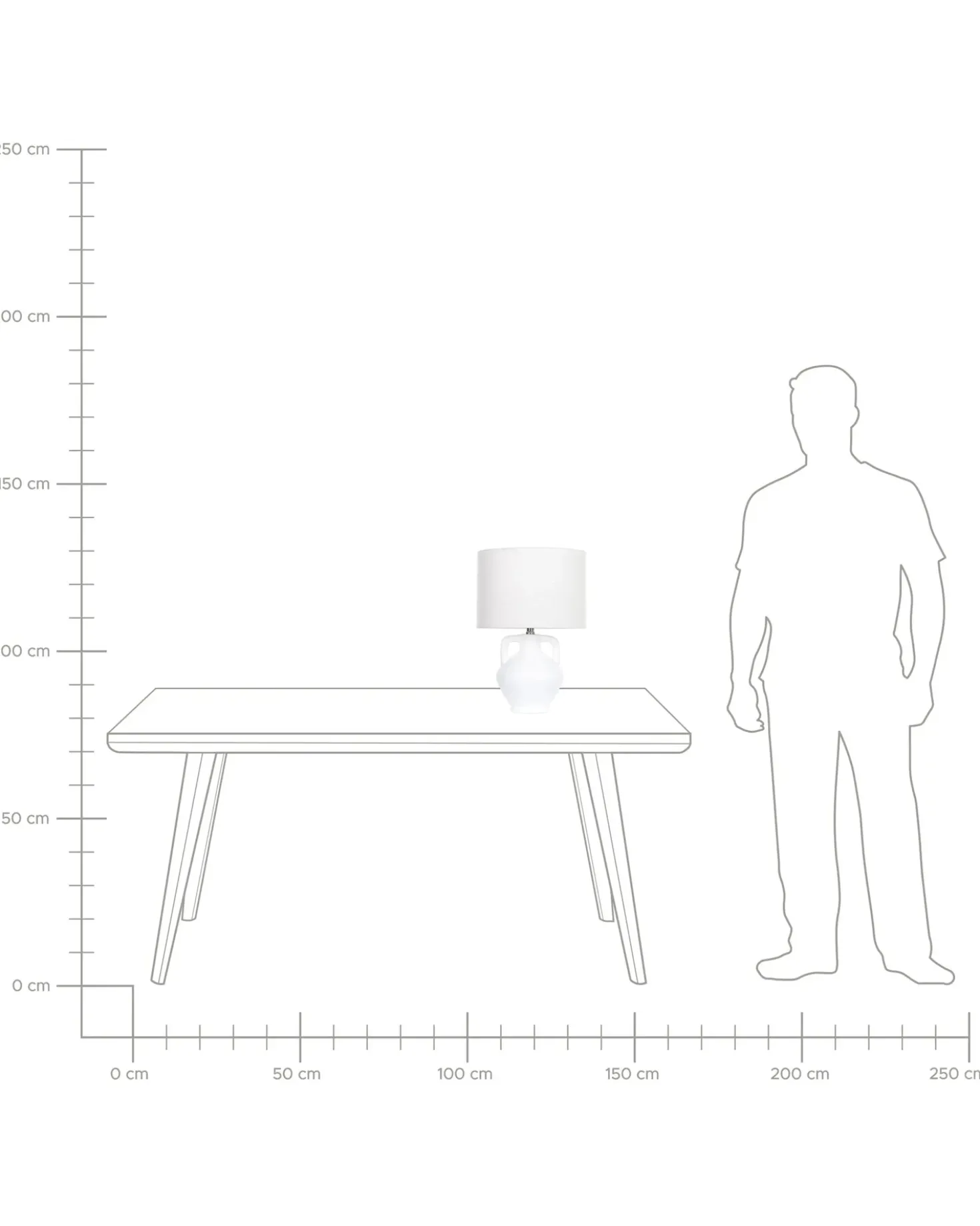 Lampada da tavolo LABRADA Ceramica Bianco