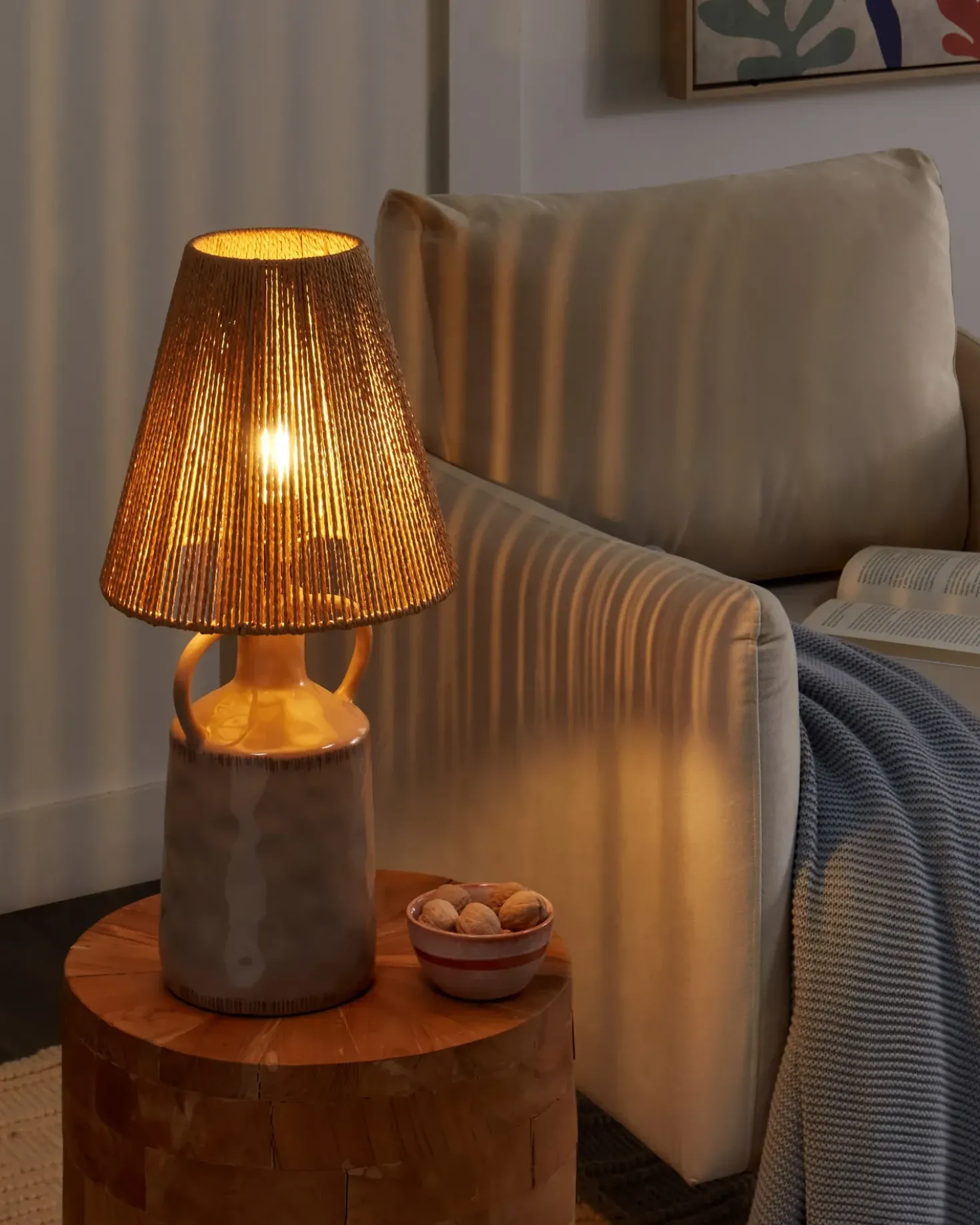 Lampada da tavolo LARISSOS Ceramica Tortora