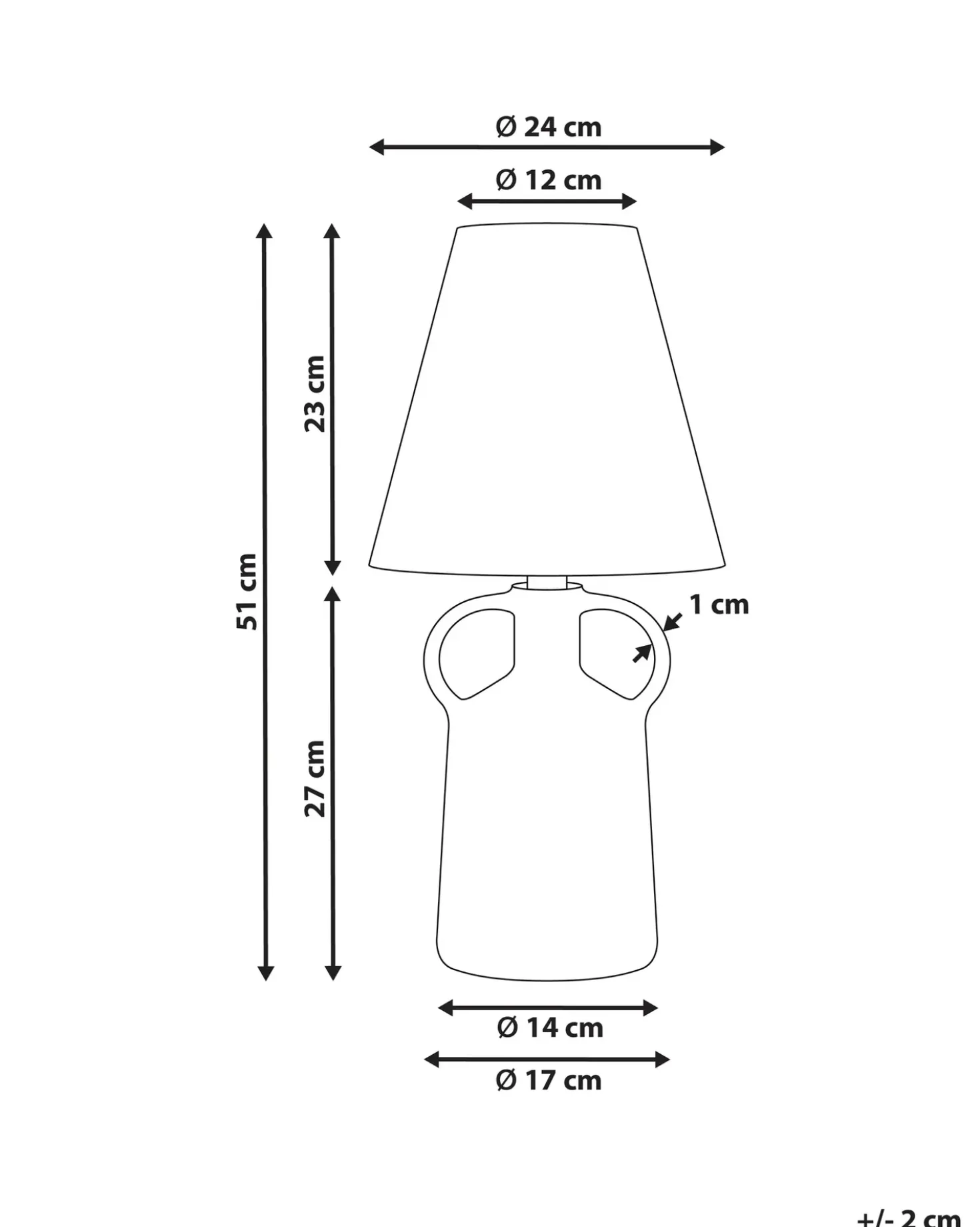 Lampada da tavolo LARISSOS Ceramica Tortora