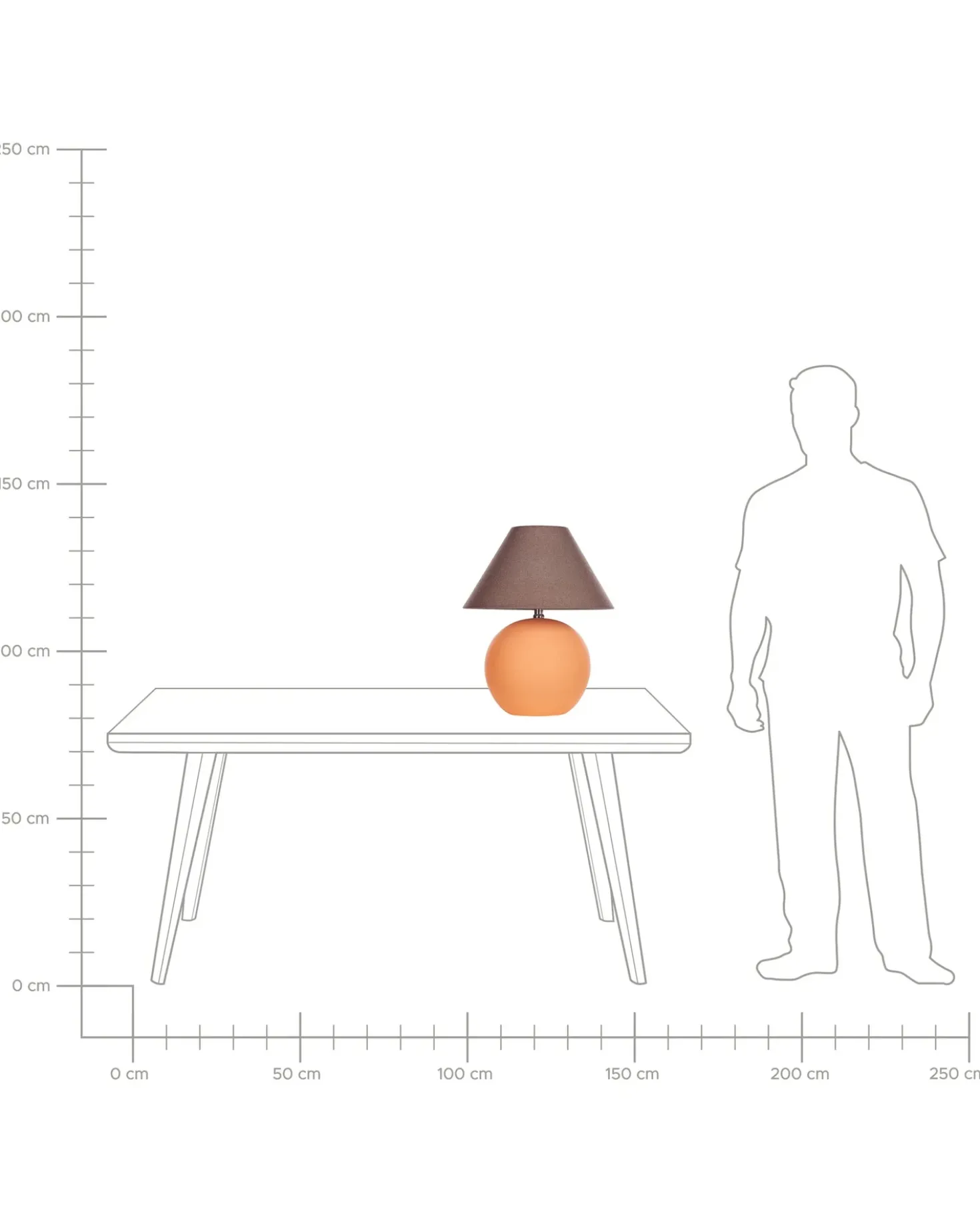 Lampada da tavolo LIMIA Ceramica Arancione