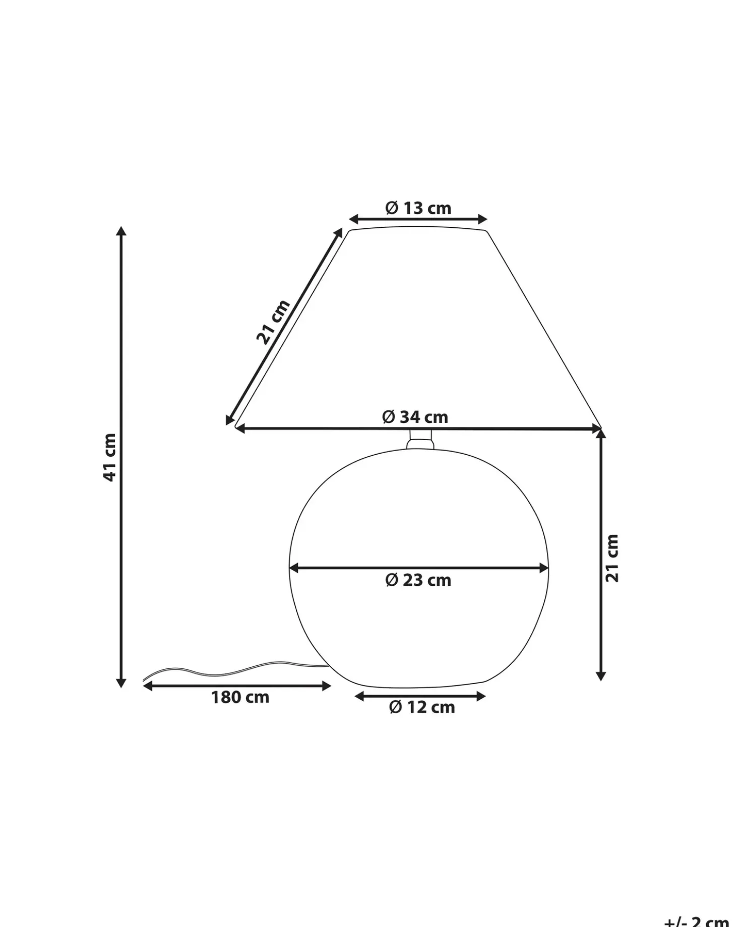 Lampada da tavolo LIMIA Ceramica Arancione