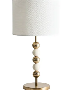 Lampada da tavolo LOKY Metallo Ottone/Beige