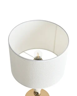 Lampada da tavolo LOKY Metallo Ottone/Beige