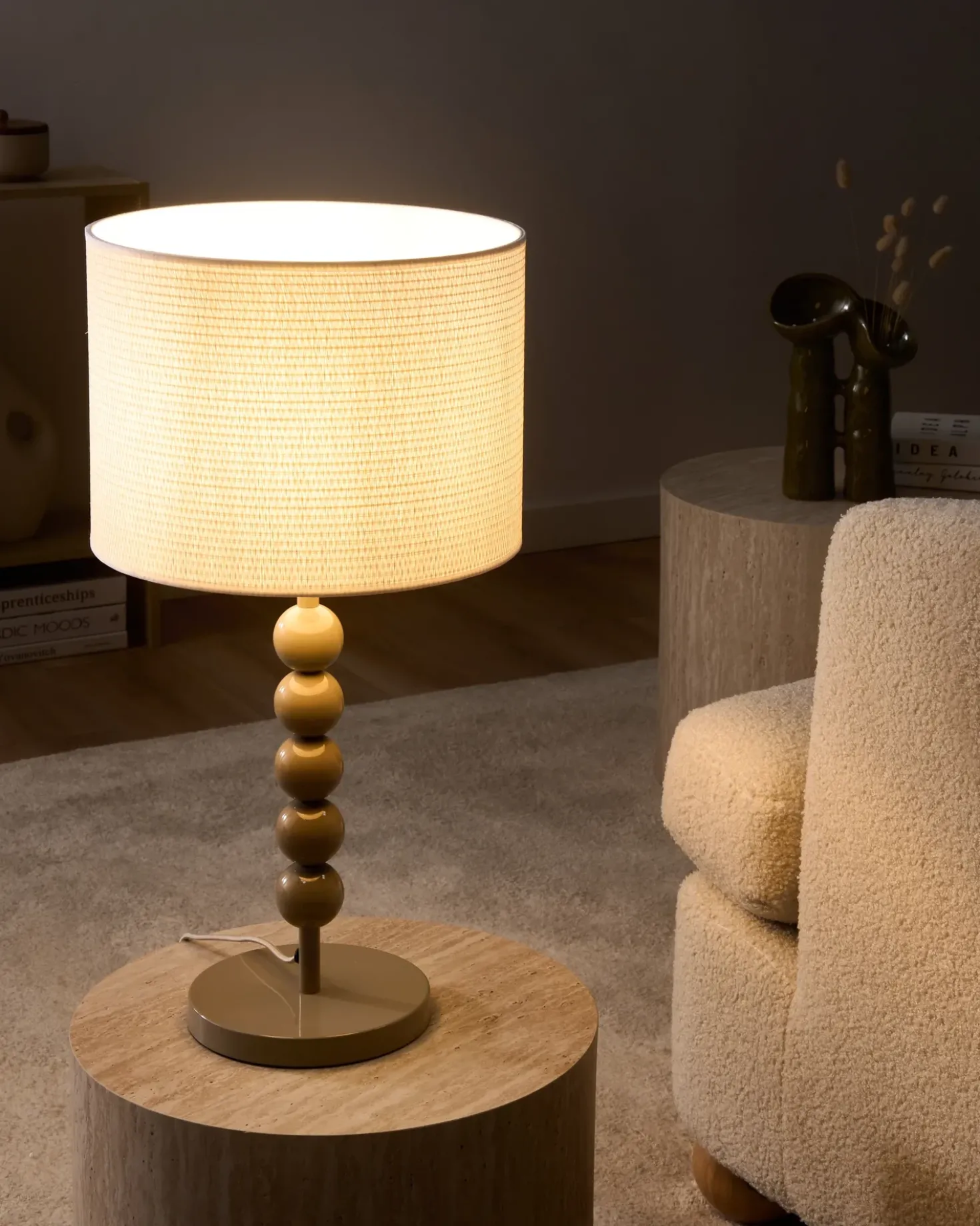 Lampada da tavolo LOKY Metallo Beige