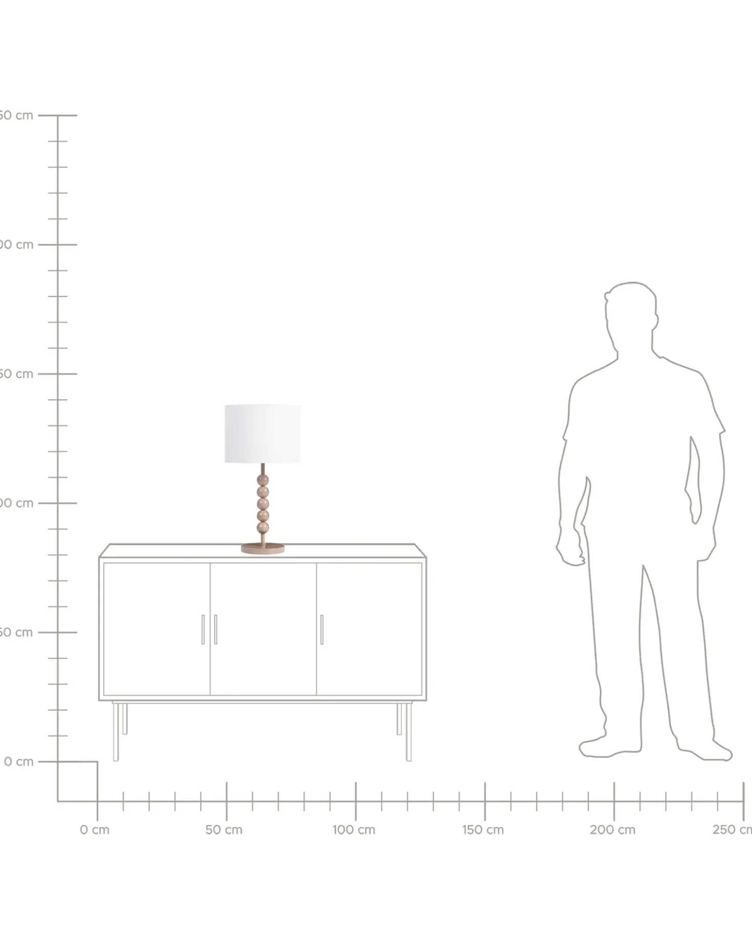 Lampada da tavolo LOKY Metallo Beige