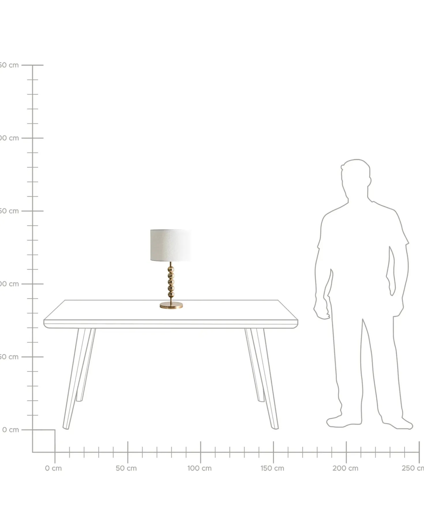 Lampada da tavolo LOKY Metallo Ottone
