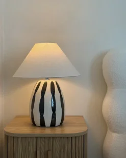 Lampada da tavolo LUCHETTI Ceramica Nero/Bianco