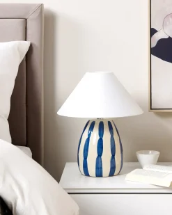 Lampada da tavolo LUCHETTI Ceramica Bianco/Blu