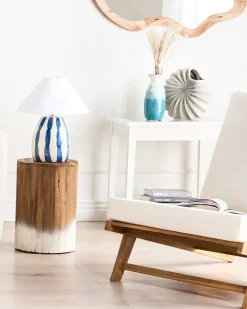 Lampada da tavolo LUCHETTI Ceramica Bianco/Blu