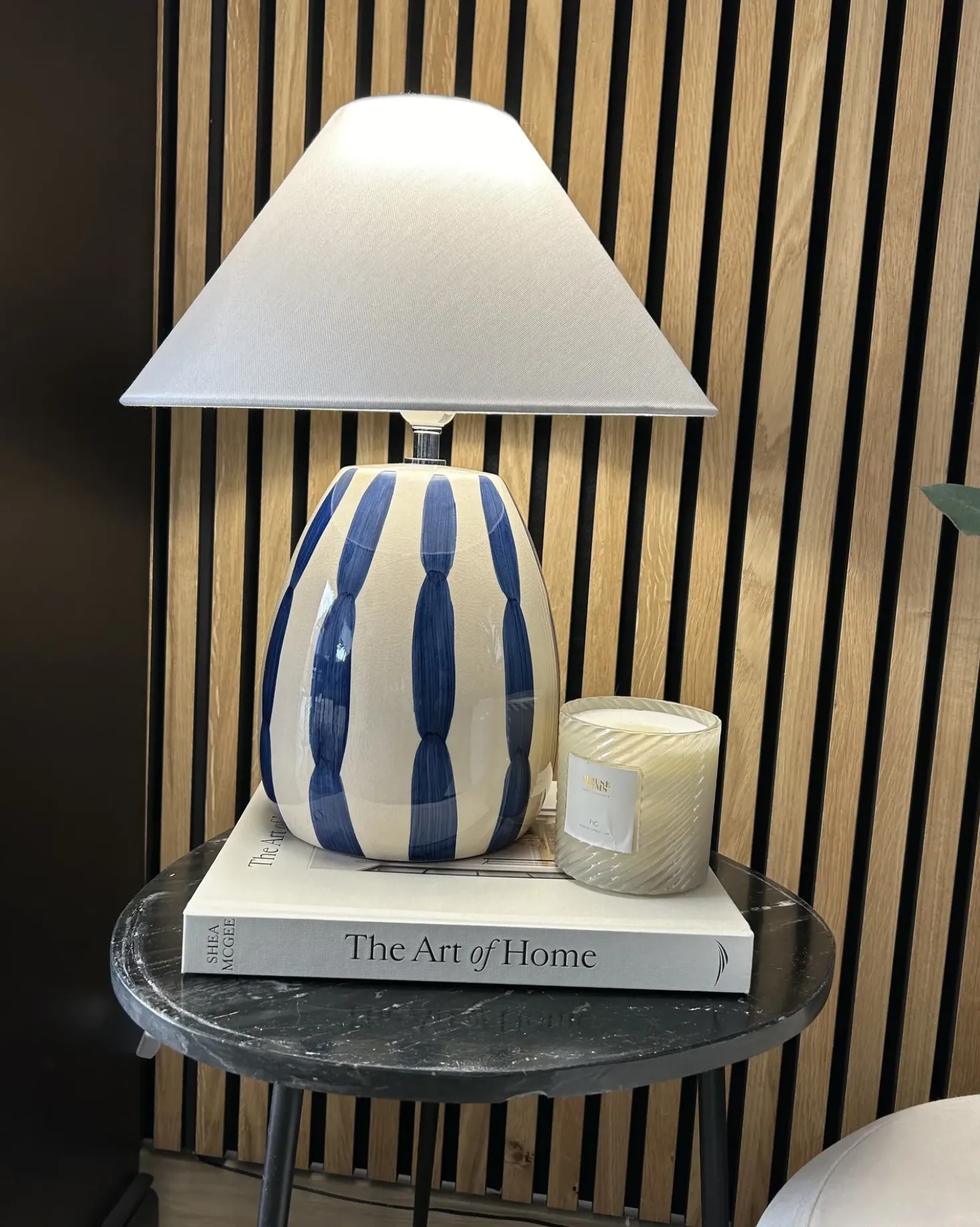 Lampada da tavolo LUCHETTI Ceramica Bianco/Blu