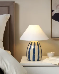 Lampada da tavolo LUCHETTI Ceramica Bianco/Blu