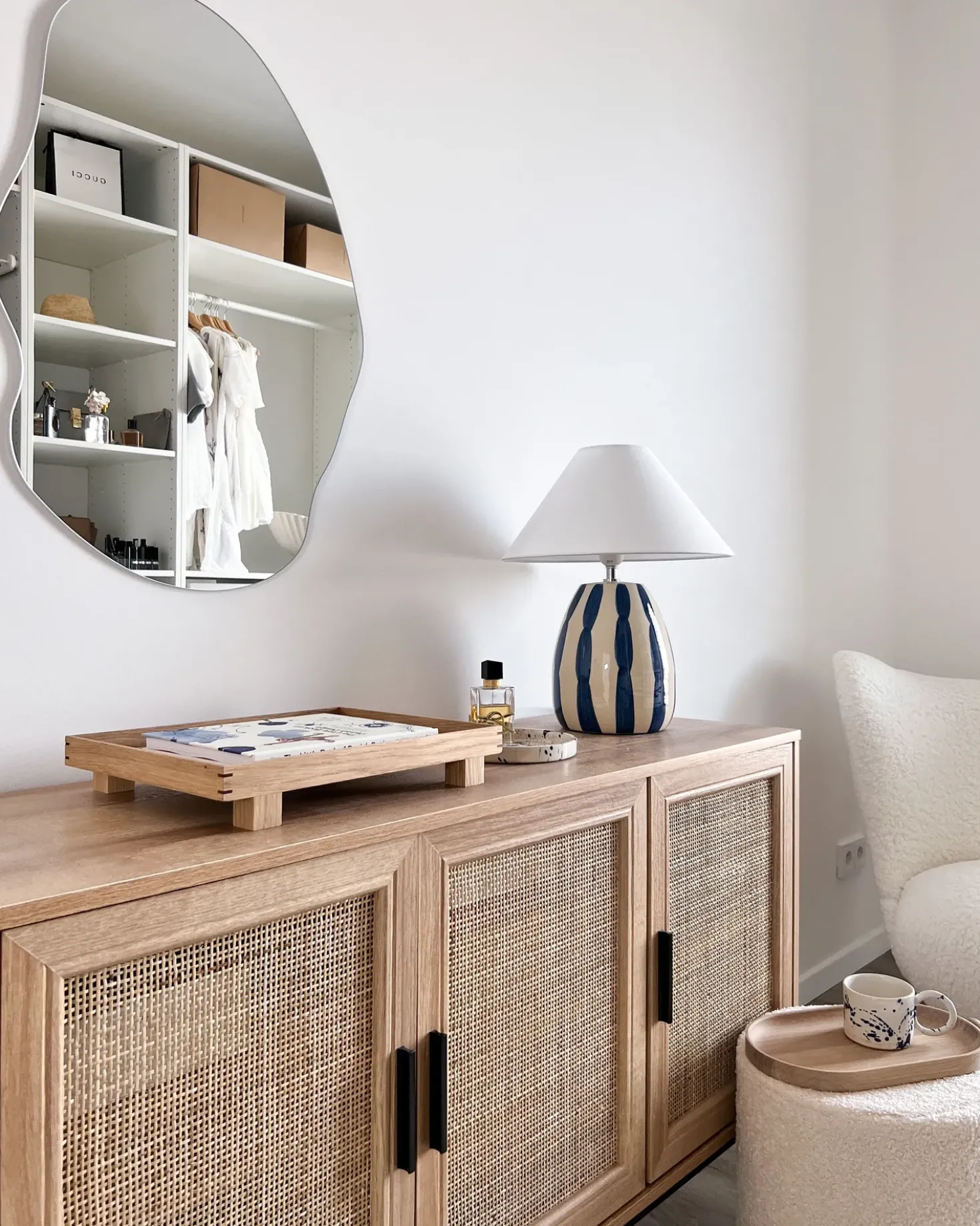 Lampada da tavolo LUCHETTI Ceramica Bianco/Blu