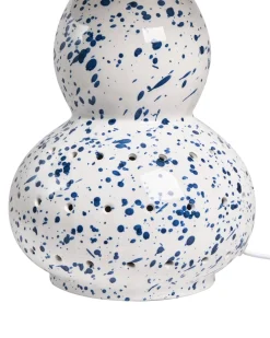 Lampada da tavolo MACAL Ceramica Bianco/Blu