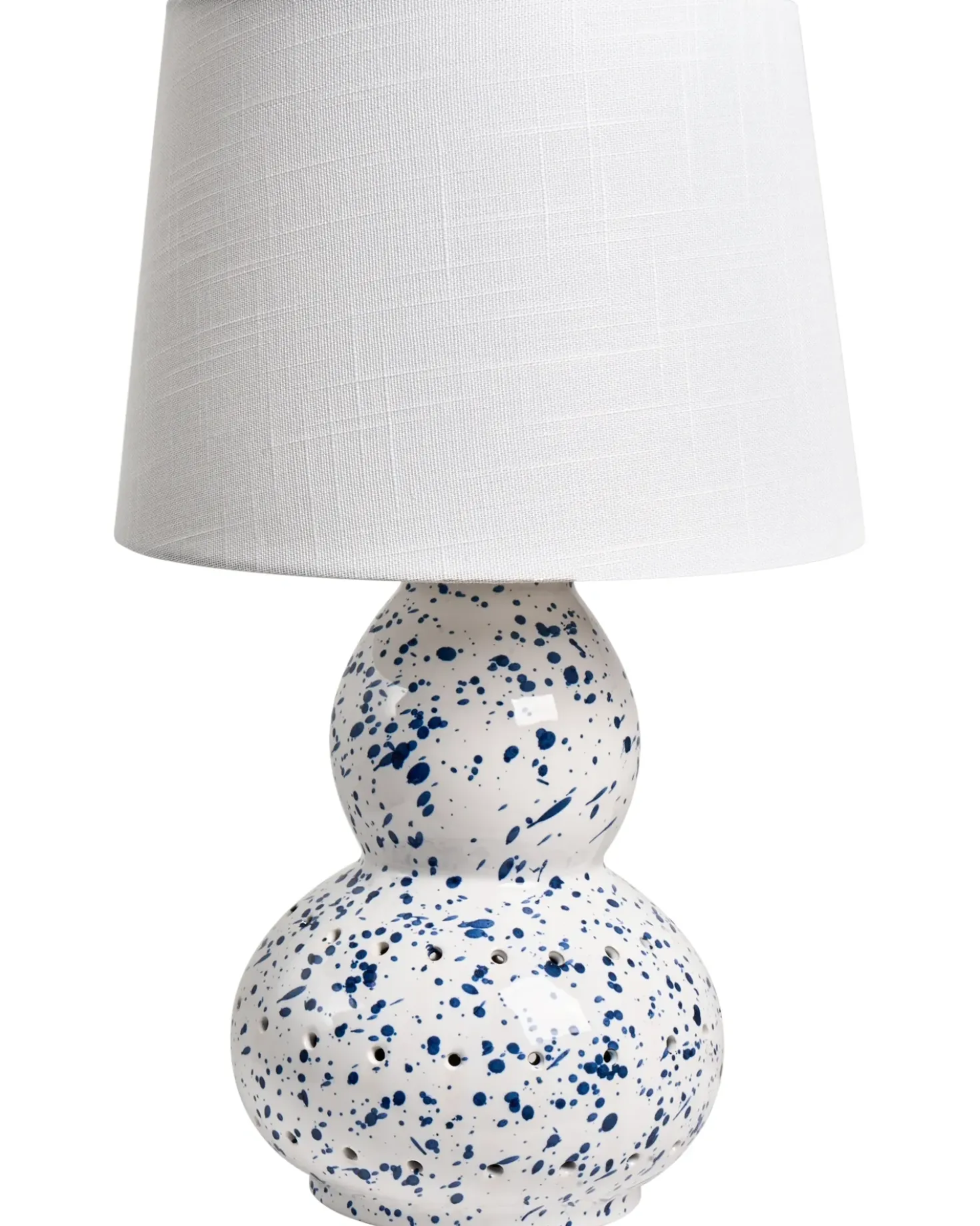 Lampada da tavolo MACAL Ceramica Bianco/Blu