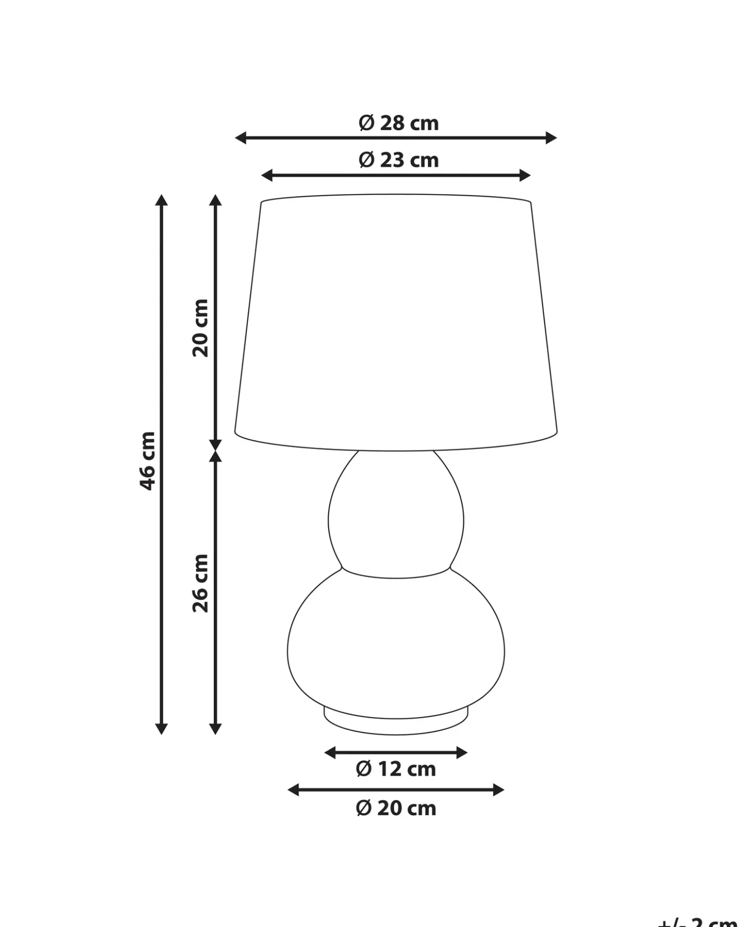 Lampada da tavolo MACAL Ceramica Bianco/Blu