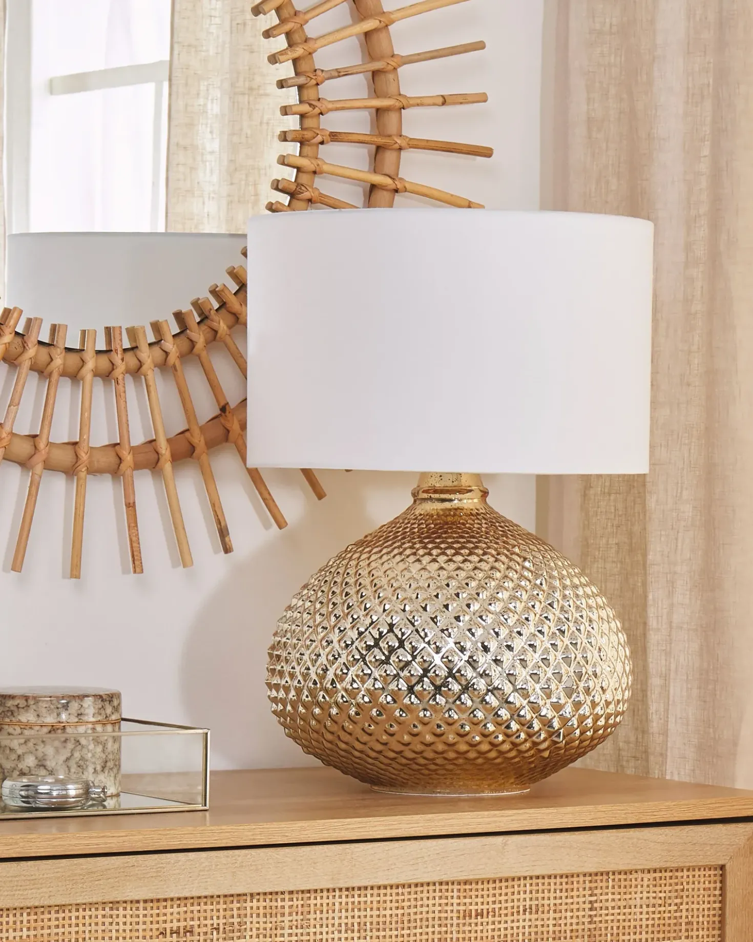 Lampada da tavolo MADON Vetro Oro