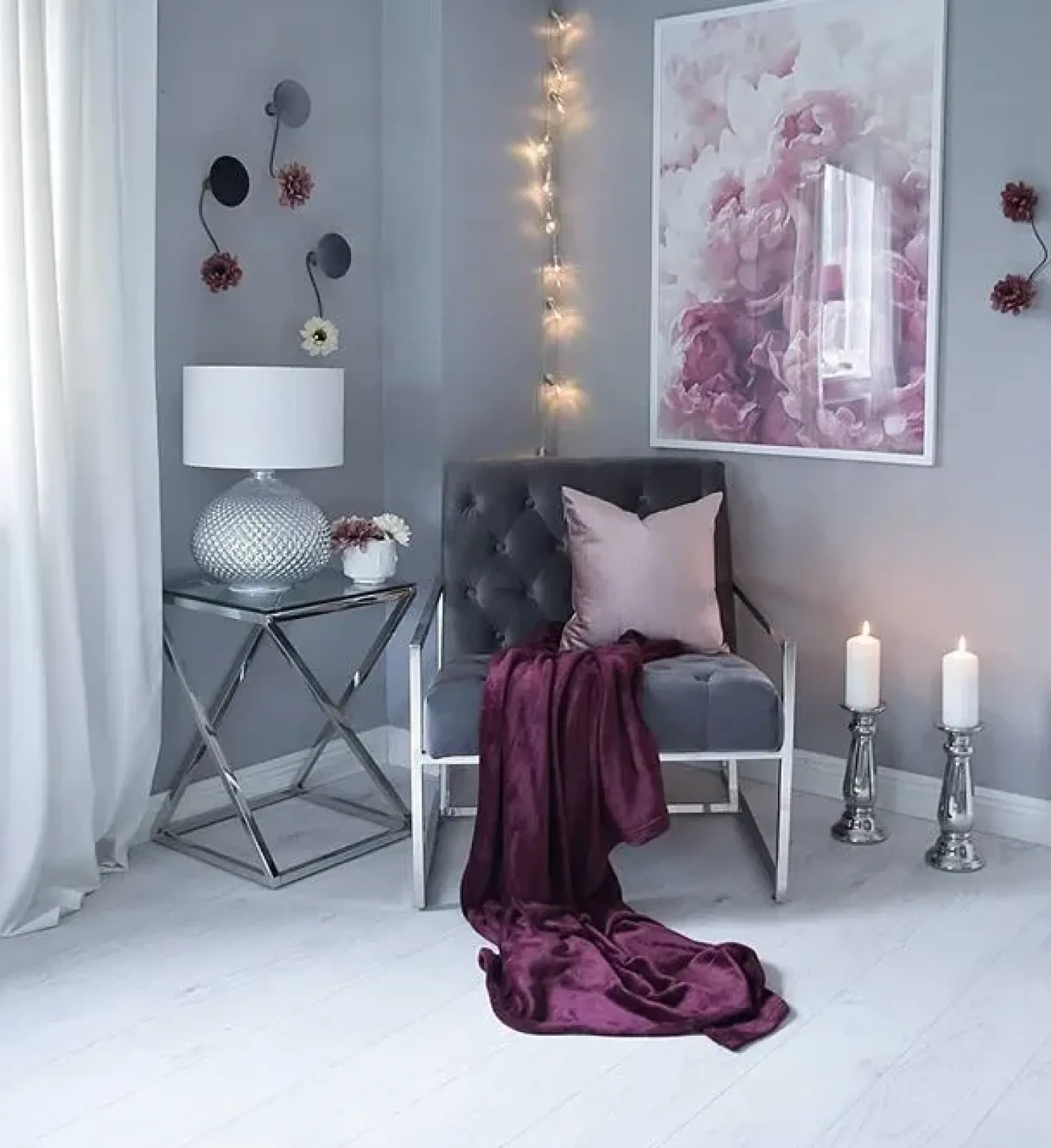 Lampada da tavolo MADON Vetro Argento