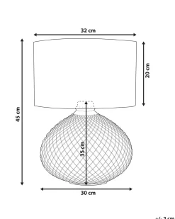 Lampada da tavolo MADON Vetro Argento