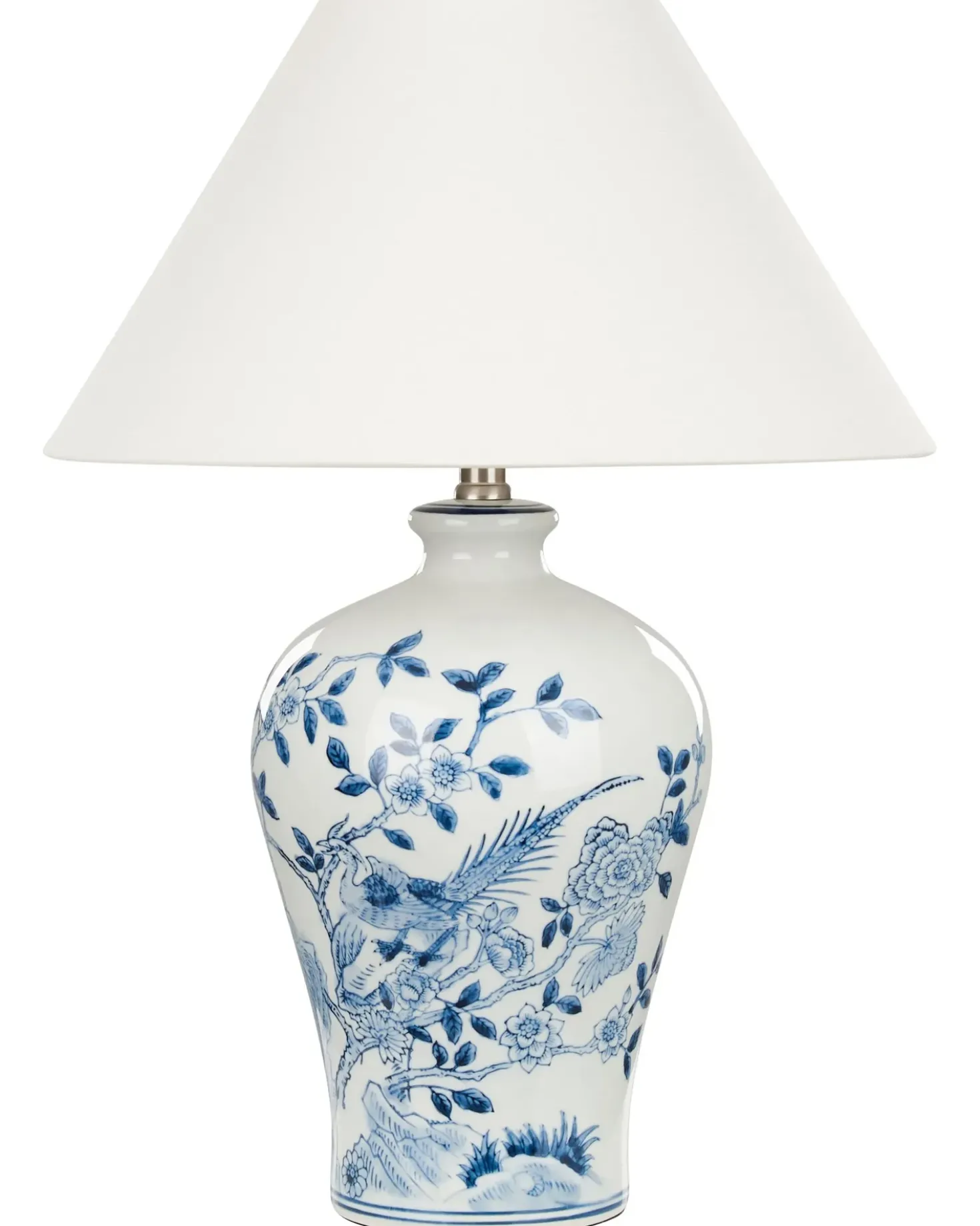 Lampada da tavolo MAGROS Porcellana Bianco/Blu