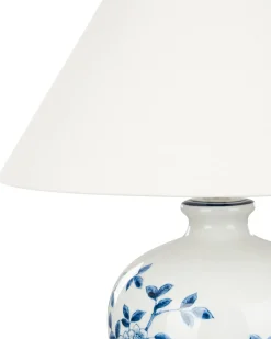 Lampada da tavolo MAGROS Porcellana Bianco/Blu