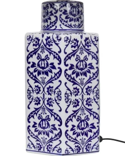 Lampada da tavolo MARCELIN Porcellana Bianco/Blu