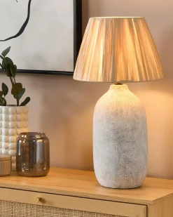 Lampada da tavolo MATILDE Ceramica Grigio