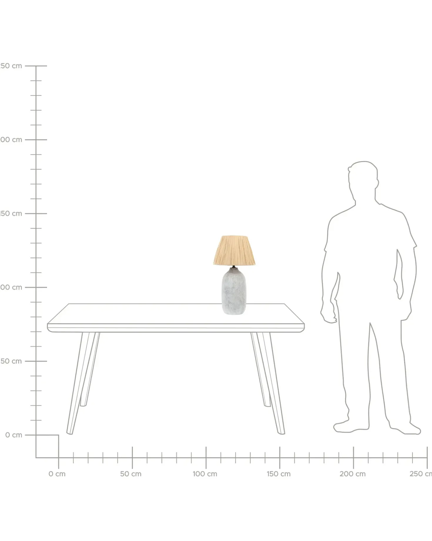 Lampada da tavolo MATILDE Ceramica Grigio