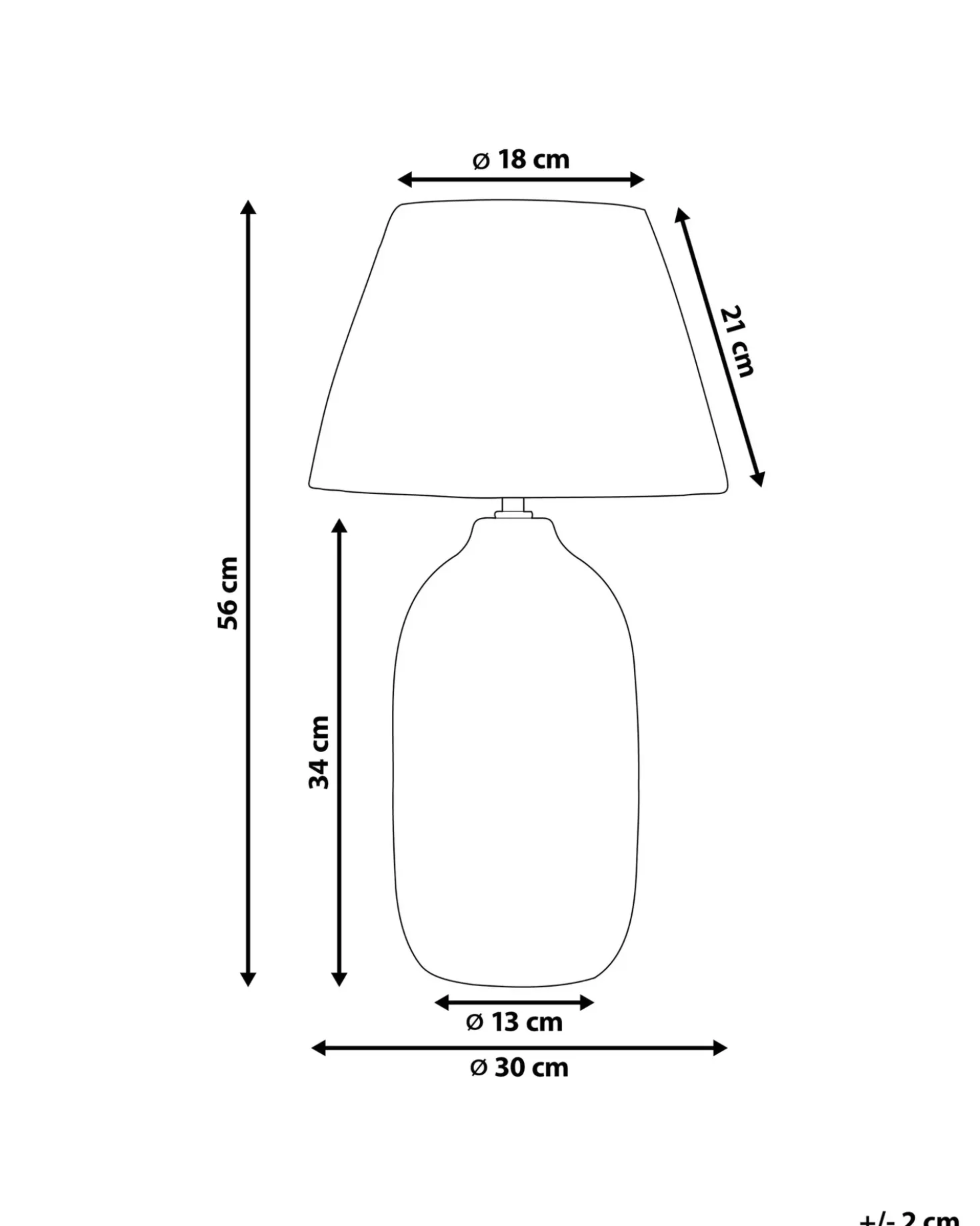 Lampada da tavolo MATILDE Ceramica Grigio