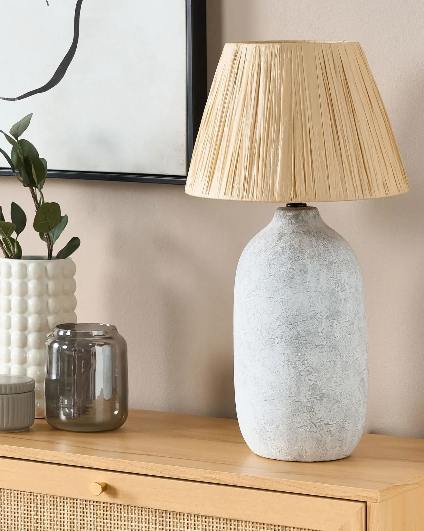 Lampada da tavolo MATILDE Ceramica Grigio