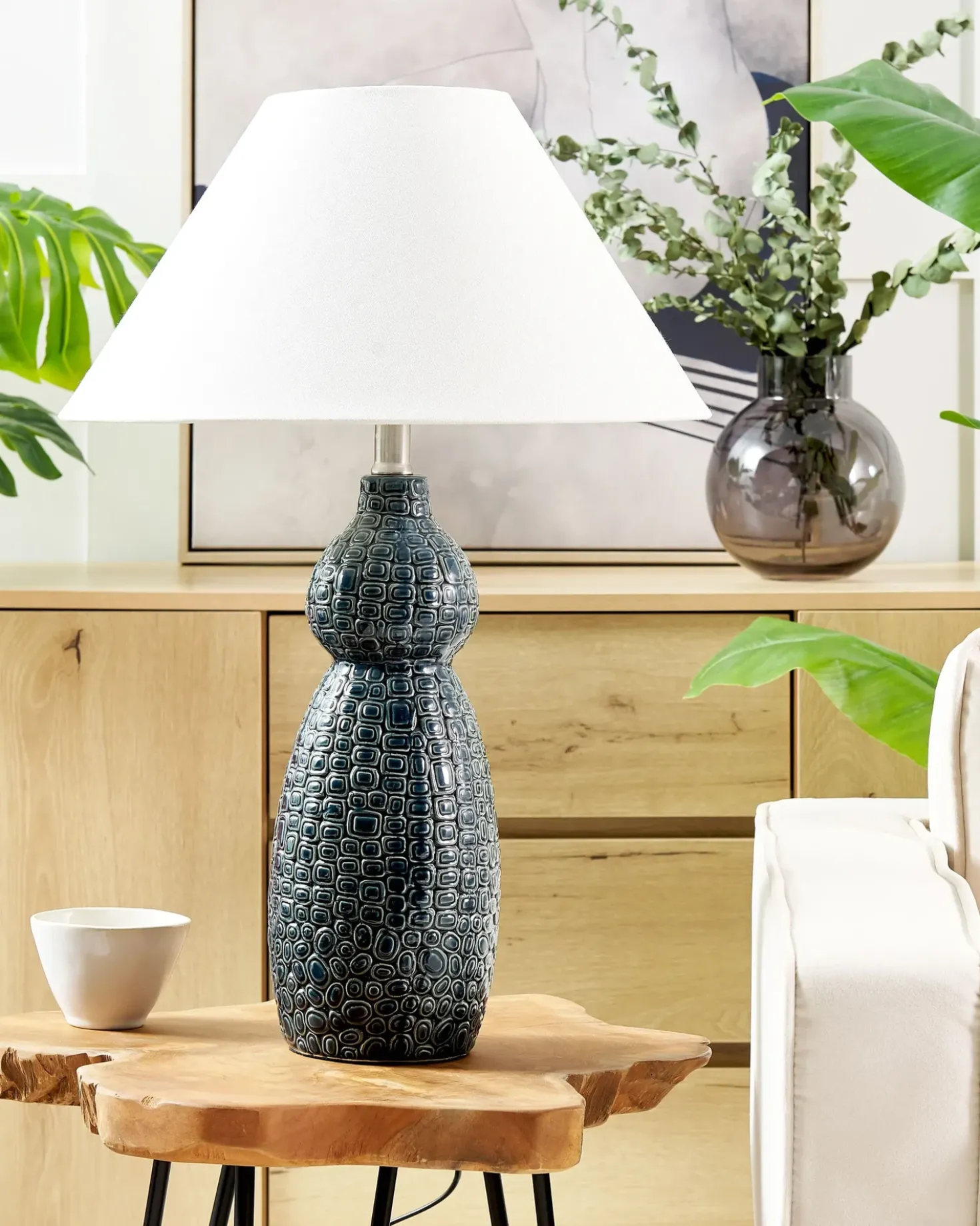 Lampada da tavolo MATINA Ceramica Bianco