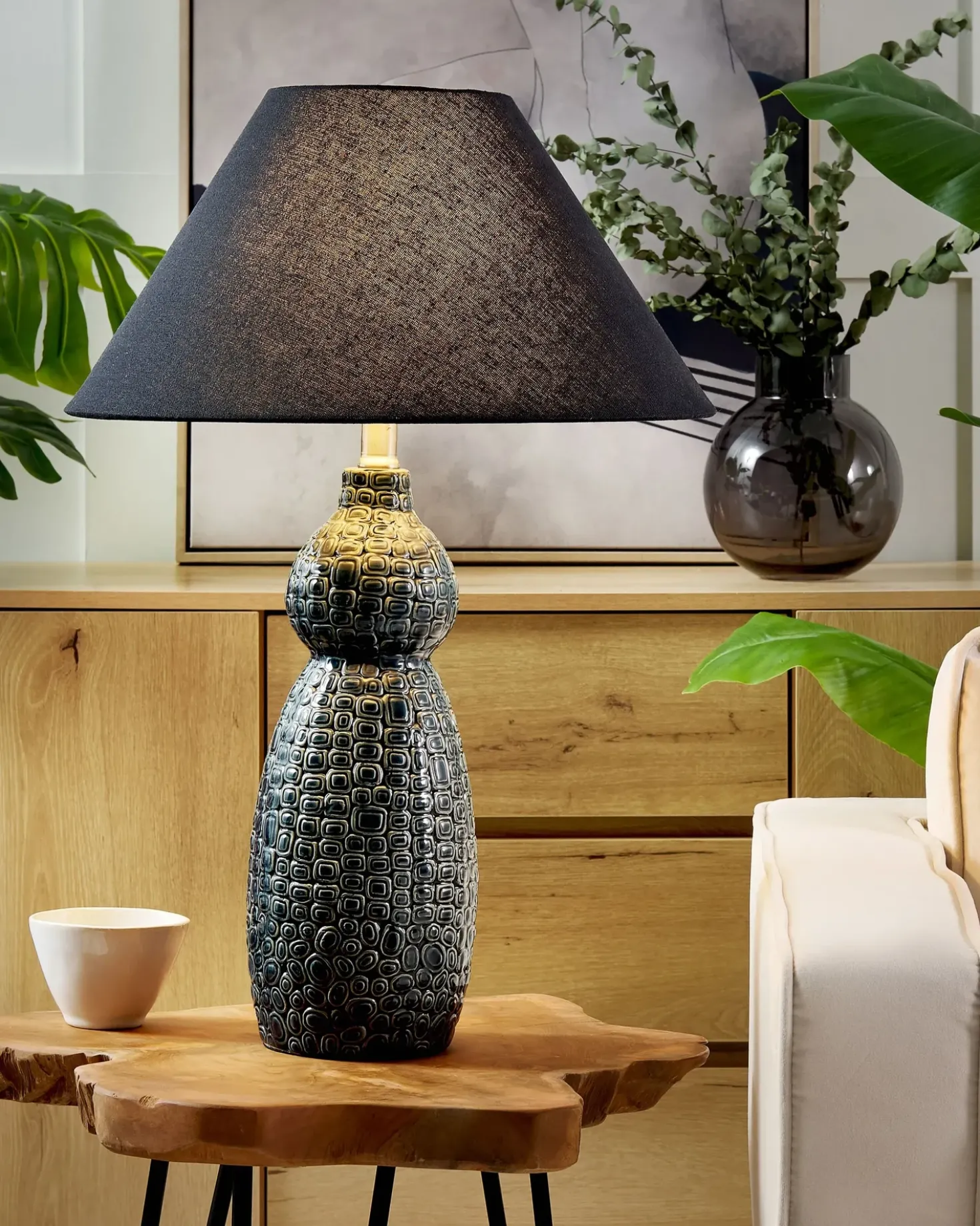 Lampada da tavolo MATINA Ceramica Nero